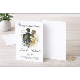 Elegant Black & White Minimalist Wedding 招待状