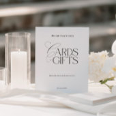 Elegant Black & White Modern “Cards & Gifts” Sign