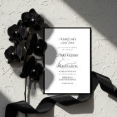 Elegant Black & White Old Money Wedding 招待状