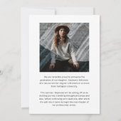 Elegant Black & White Photo Collage Graduation 案内状 (裏面)