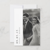 Elegant Black & White Photo  Wedding Invitation  招待状 (正面)