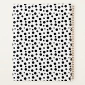 Elegant Black White Polka Dot Pattern プランナー手帳 (裏面)
