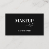 Elegant black &white QR code makeup artist  名刺 (正面)