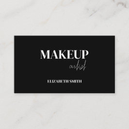 Elegant black &white QR code makeup artist  名刺