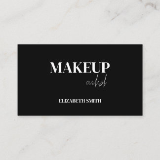 Elegant black &white QR code makeup artist  名刺