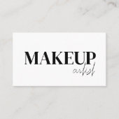 Elegant black &white QR Code makeup artist  名刺 (正面)