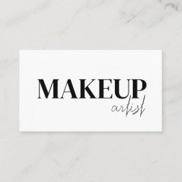 Elegant black &white QR Code makeup artist  名刺