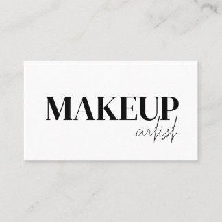 Elegant black &white QR Code makeup artist  名刺