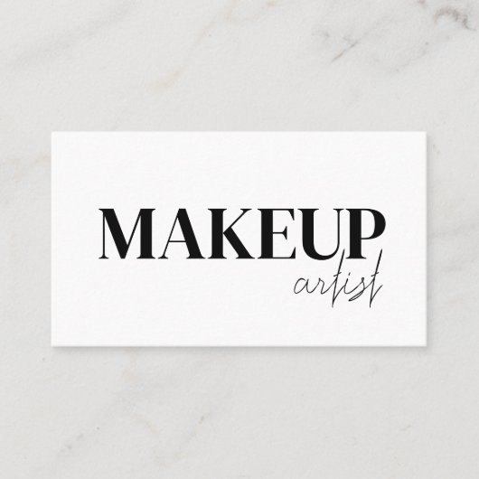 Elegant black &white QR Code makeup artist  名刺 (正面)