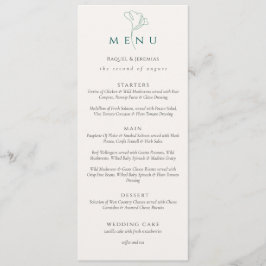 Elegant black white Script Double Side Wedding  メニュー