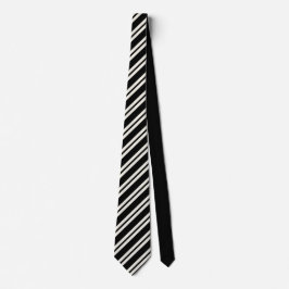 Elegant black &white stripes groomsmen wedding ネクタイ