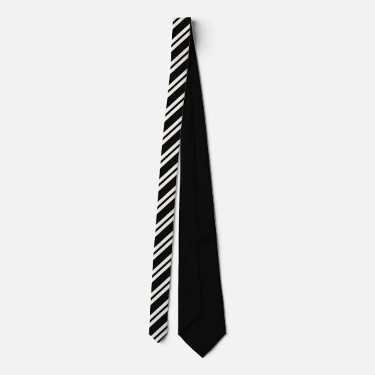 Elegant black &white stripes groomsmen wedding ネクタイ (裏面)
