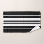 Elegant Black &White Stripes Pattern  バスタオルセット (ハンドタオル)
