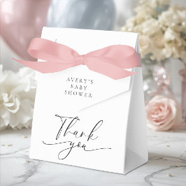 Elegant Black White Thank You フェイバーボックス