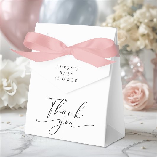 Elegant Black White Thank You フェイバーボックス