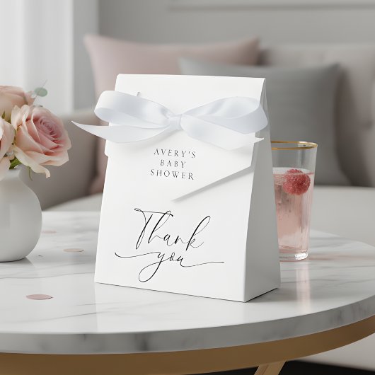 Elegant Black White Thank You フェイバーボックス