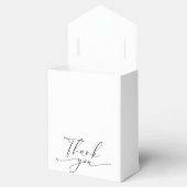 Elegant Black White Thank You フェイバーボックス (オープン)