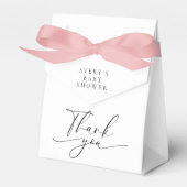 Elegant Black White Thank You フェイバーボックス (正面サイド)