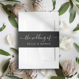 Elegant Black & White The Wedding Of 招待状ベリーバンド