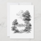 Elegant Black White Toile French Manor Wedding 招待状 (裏面)