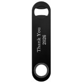 Elegant Black & White Wedding スピード栓抜き (裏面)