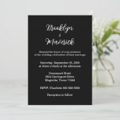 Elegant Black & White Wedding 招待状 (スタンド正面)