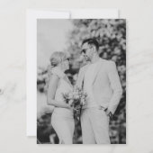 Elegant Black & White Wedding 招待状 (裏面)