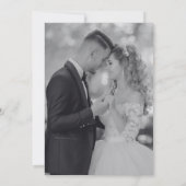 Elegant Black & White Wedding 招待状 (裏面)