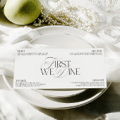 Elegant Black & White Wedding Dinner Menu 招待状