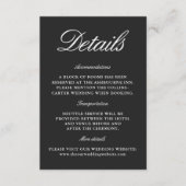 Elegant Black & White Wedding Enclosure Card エンクロージャーカード (正面)