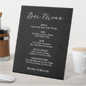 Elegant Black & White Wedding Pedestal Sign 台座サイン (インサイチュ)