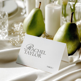 Elegant Black & White Wedding Place Card テーブルナンバー