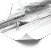 Elegant Black & White Wedding Seating Chart  ポスター (コーナー)