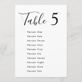 Elegant black & white wedding seating chart cards 招待状 (裏面)
