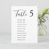 Elegant black & white wedding seating chart cards 招待状 (スタンド正面)