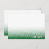 Elegant Blank All Occasion Custom Name Green White ノートカード (正面/裏面)