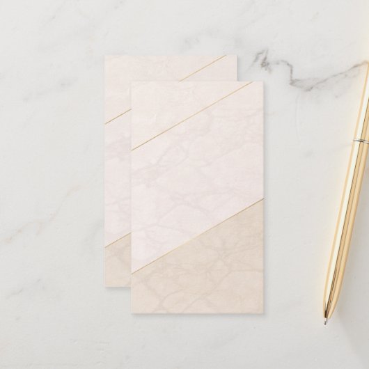 Elegant Blank Appointment Card – Ivory & Gold 予約カード (正面/裏面インサイチュ)