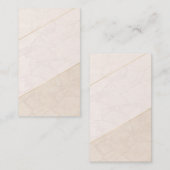 Elegant Blank Appointment Card – Ivory & Gold 予約カード (正面/裏面)