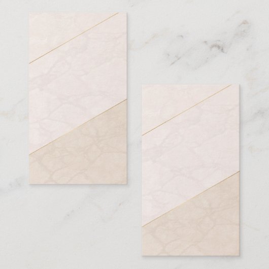 Elegant Blank Appointment Card – Ivory & Gold 予約カード (正面/裏面)