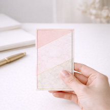 Elegant Blank Loyalty Card – Blush & Gold Design