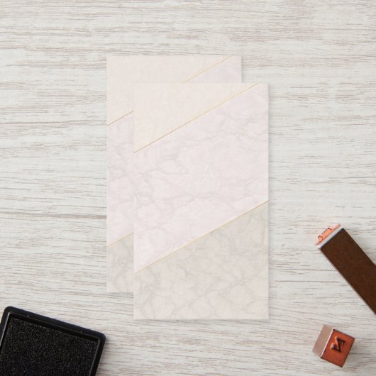 Elegant Blank Loyalty Card – Ivory & Gold ロイヤリティカード (正面/裏面インサイチュ)