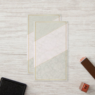 Elegant Blank Loyalty Card – Sage & Gold ロイヤリティカード