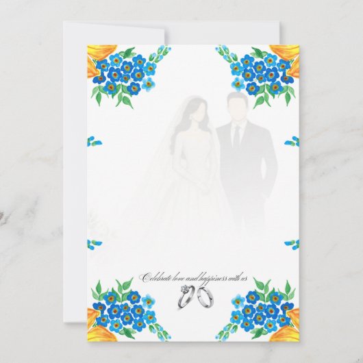 Elegant Blank Wedding Invitation – Fully Customiza 招待状 (正面)