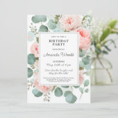 Elegant Blooming Birthday Party 招待状 (スタンド正面)