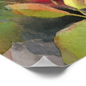 Elegant Blooming Floral Wild Black Panther ポスター (角)