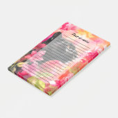 Elegant Blooming Floral Wild Black Panther ポストイット (アングル)