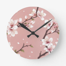 Elegant blossoms Clock