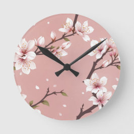 Elegant blossoms Clock ラウンド壁時計