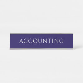 Elegant Blue Accounting Office Name Plate デスクネームプレート