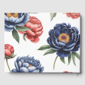 Elegant Blue and Burnt Orange Floral Wedding  ゲストブック (裏面)